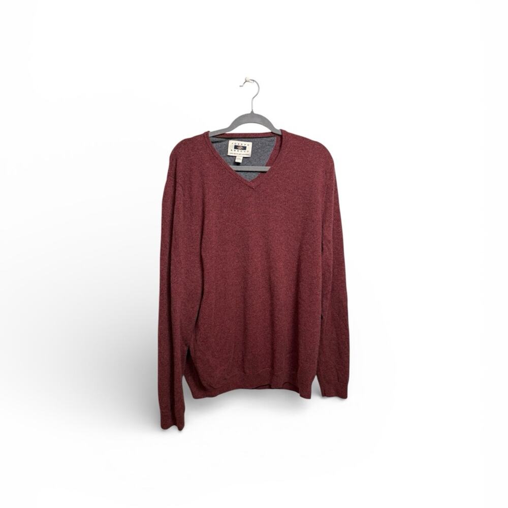 100% Cashmere Joseph Abboud Men’s XXL V-Neck Sweater Classic Old Money Academia‎